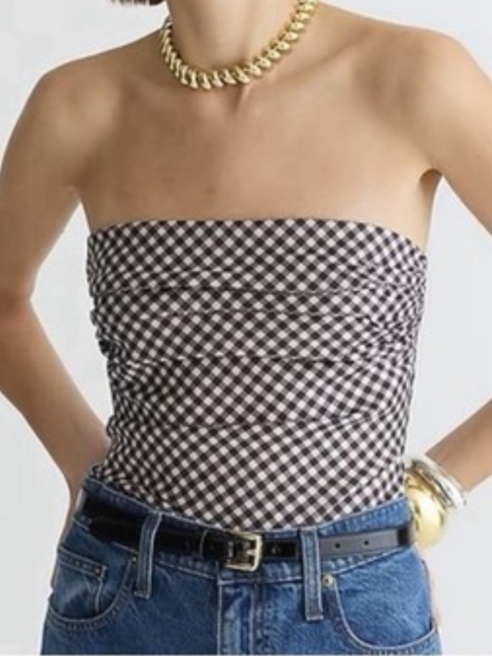 Jcrew collection strapless taffeta top